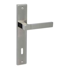   Bussare Stricto A-67 hosszúcímes kilincs Chrome-Satin Chrome 90 Kulcsos