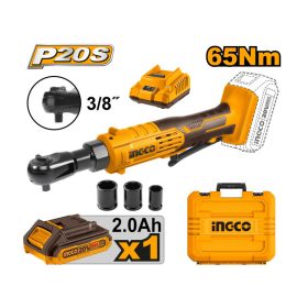   INGCO CDRLI2060152 Akkus ütvecsavarozó 3/8 coll 65 Nm 20 V (1 x 2 Ah akku + töltő)