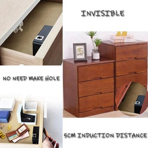 Protini CL3 Okos bútorzár fekete rejtett