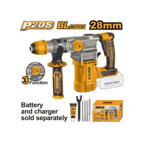   INGCO CRHLI20288 Akkus kombikalapács 4,5 J SDS-Plus szénkefe nélküli 20 V (akku és töltő nélkül)