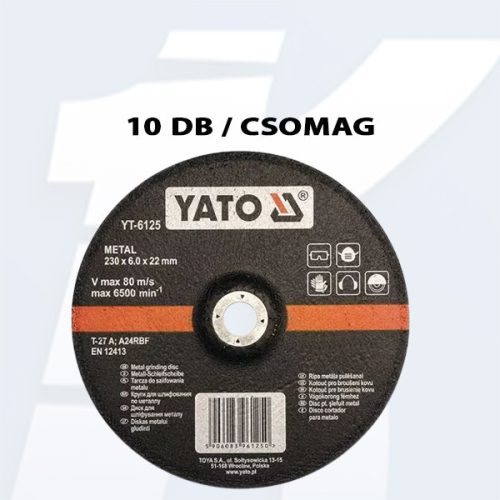 Yato YT-6125 Tisztítókorong 230x6x22 (10db)