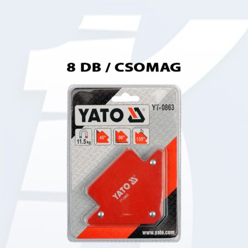 Yato YT-0863 Hegesztési munkadarabtartó mágneses 82x120x13 11,5 kg (8db)