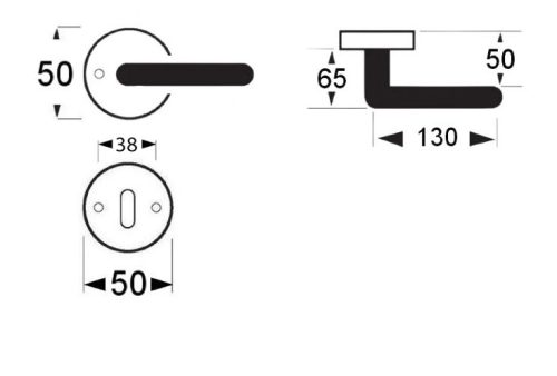 CUBA rozettás kilincs Kulcsos