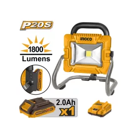   INGCO CWLI20258 Akkus LED lámpa 1800 Lm 20 V (1 x 2,0 Ah akku + töltő)