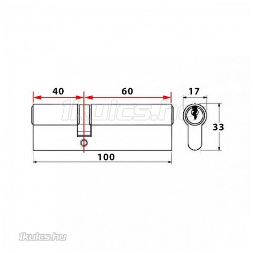Abus D10PS törésvédett FK zárbetét 40x60