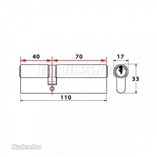 Abus D10PS törésvédett FK zárbetét 40x70