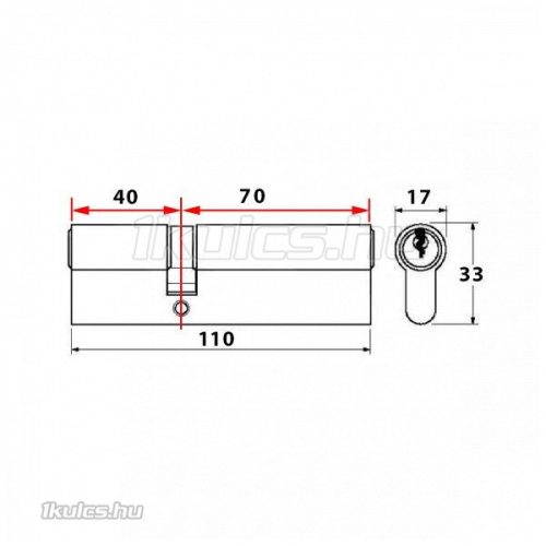 Abus D6PS törésvédett zárbetét 40x70 FK