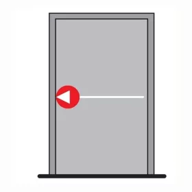   Dorma pánikzár szett (1szárnyú, 1pontos, menekülési, középen oldalra zár, kilincs nélkül)