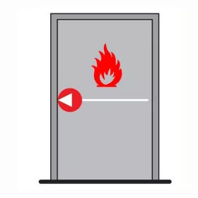   Dorma pánikzár szett (1szárnyú, 1pontos, tűzgátló, középen oldalra zár, fix gombbal)