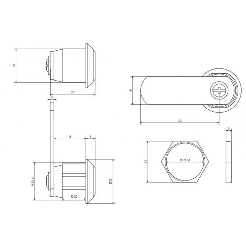 Elga C-36 Fémbútorzár