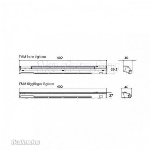 Aereco szellőző EMM716+DP0390 rács