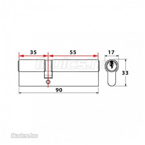 Kaba Expert zárbetét 35x55