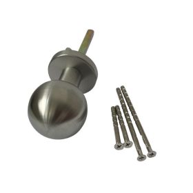   Rozsdamentes gomb + körrozetta + kivül fix közp. gomb (80mm)