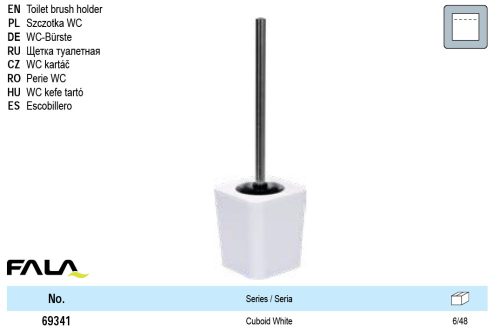 FALA 69341 WC kefe és tartó Cuboid White
