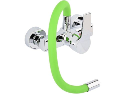 FALA 75674 Mosogató csaptelep fali zöld flexibilis csővel + tartozékok