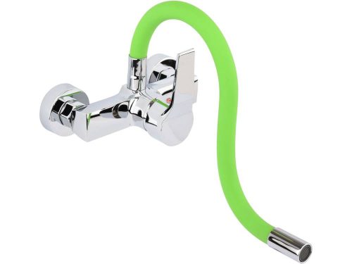 FALA 75674 Mosogató csaptelep fali zöld flexibilis csővel + tartozékok