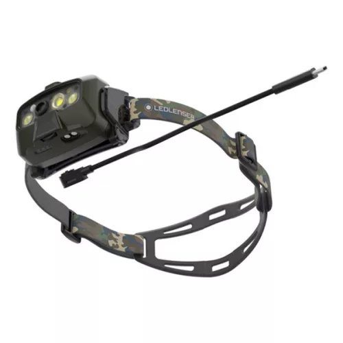 LEDLENSER HF8R Core RGB 1600lm/210m, Li-ion, tölthető fejlámpa, terepmintás