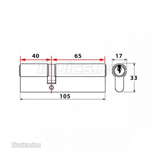 Titan K1 zárbetét 40x65