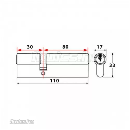 Titan K1 vészfunkciós zárbetét 30x80