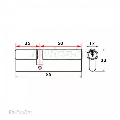 Titan K1 vészfunkciós zárbetét 35x50