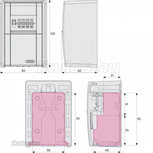 Abus KeyGarage 787 Big LED kulcstároló