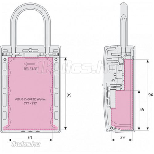 Abus KeyGarage 797 LED kulcstároló