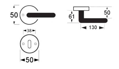 LINUS rozettás kilincs Cilinderes