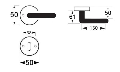 LINUS rozettás kilincs WC