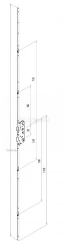 FUHR 856 többpontos zár 35/92/16 4 görgő