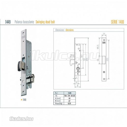MCM 1449 kampós portálzár