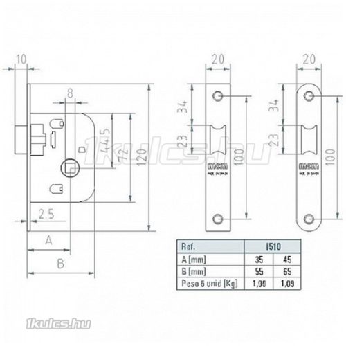 mcm 1510/35 zár bevéső