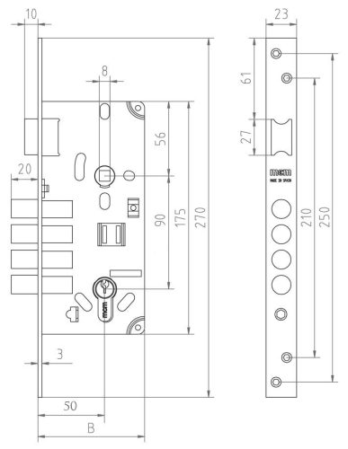 mcm 601m csapdás 4 rudas bevésőzár
