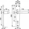 Hoppe Milano kilincs 90 Kulcsos F1