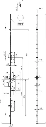 Euro Elzett Multisoft 35/92/16 2 csap+2 görgő