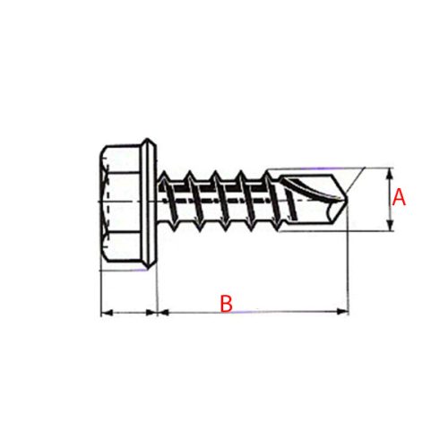 Önfúró lemezcsavar DIN 7504/K hatlapfejű peremes 4,8x32 (500 db)