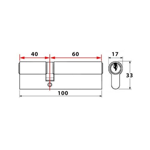 Abus P12R vészfunkciós zárbetét 40x60