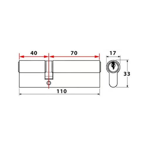 Abus P12R vészfunkciós zárbetét 40x70