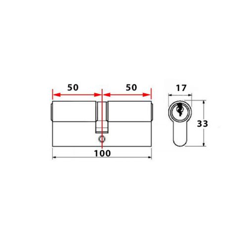 Abus P12R vészfunkciós zárbetét 50x50