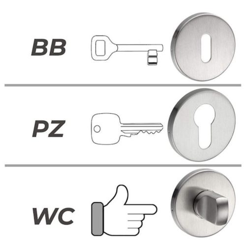 REAL acél rozettás kilincs Cilinderes