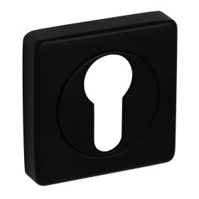 Bussare Comfort négyzet rozetta Matte Black Cilinderes