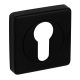 Bussare Comfort négyzet rozetta Matte Black Cilinderes