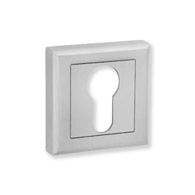Bussare Comfort négyzet rozetta Satin Chrome Cilinderes