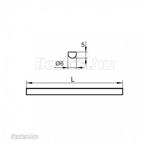 Siso Forgós bútorrúdzárhoz RÚD 1000mm nikkel