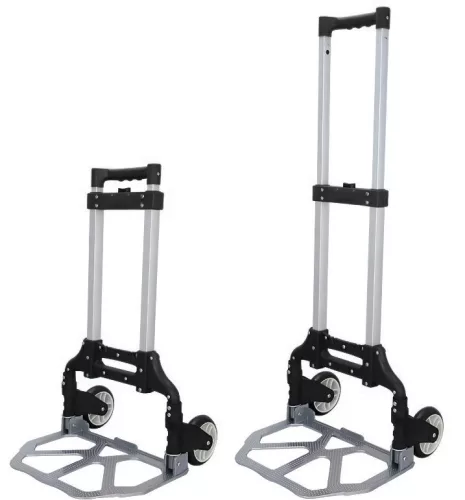 Alumínium összecsukható szállítókocsi, molnárkocsi szürke-fekete MY002