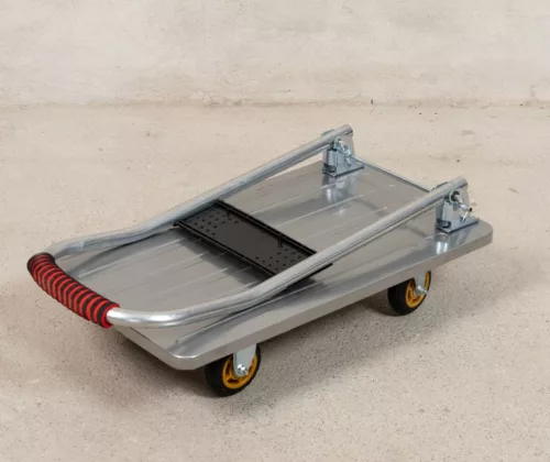 Acél raktárkocsi, kézikocsi 58x40cm, 75kg teherbírás