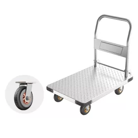Acél raktárkocsi, kézikocsi 90x60 cm, 425 kg teherbírás