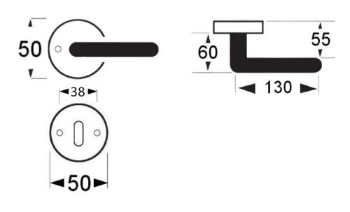 SWING rozettás kilincs Cilinderes
