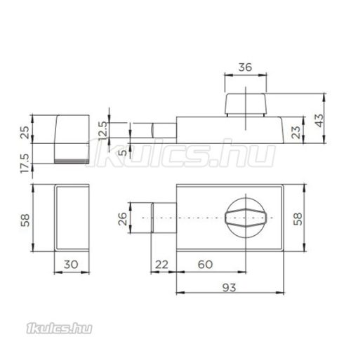 Titan 784 fordítógombos (K1) Fehér