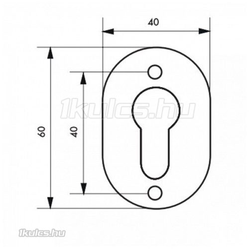 Ovális cilinder rozetta tasakos