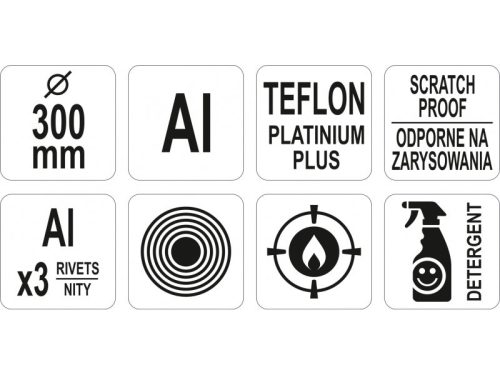 YATO YG-00153 GASTRO Palacsintasütő serpenyő teflon bevonattal 290 mm alumínium